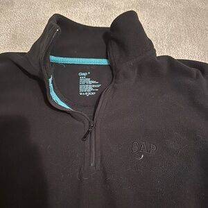 GAP Black Fleece Pullover with Teal Trim